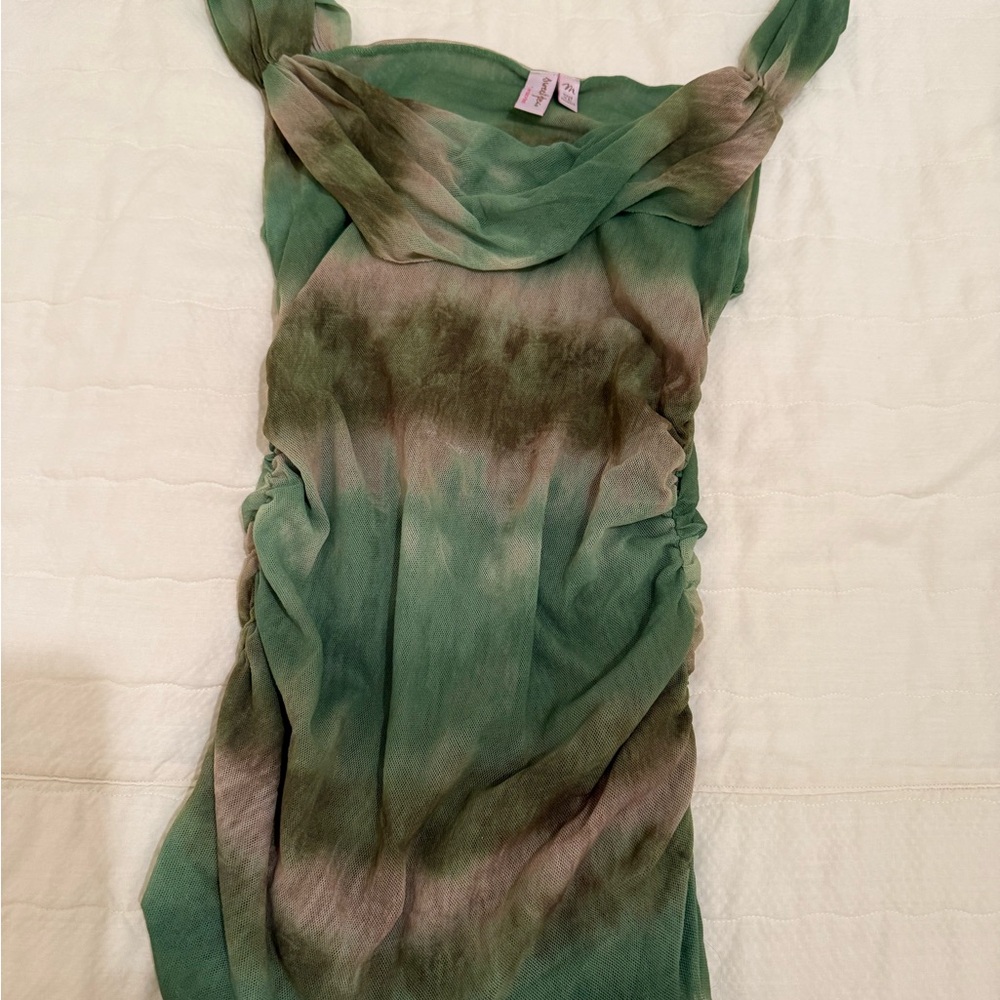 Sweet Pea Green Mesh Fabric